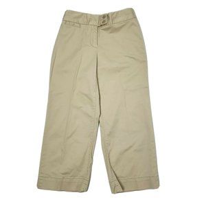 JANEVILLE Tan Cropped Chino Pants Size 0